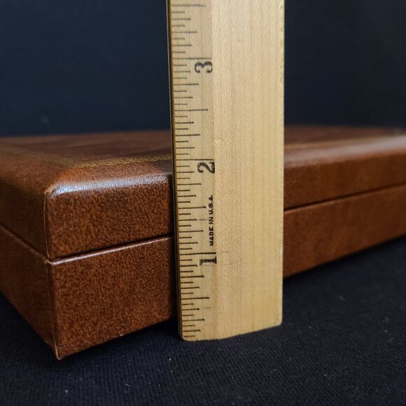 Vintage Brown with Gold Trim Swank Men's Jewelry Box with Mens Jewelry - Picture 16 of 16
